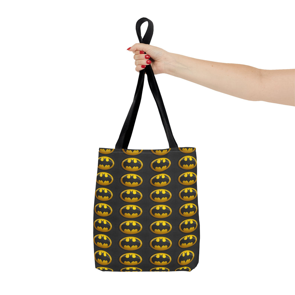 Batman Pattern Tote Bag — All-Over Print Superhero Shopper