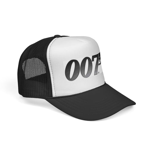 007 Gun Logo Trucker Cap — Vintage Spy Film Baseball Hat