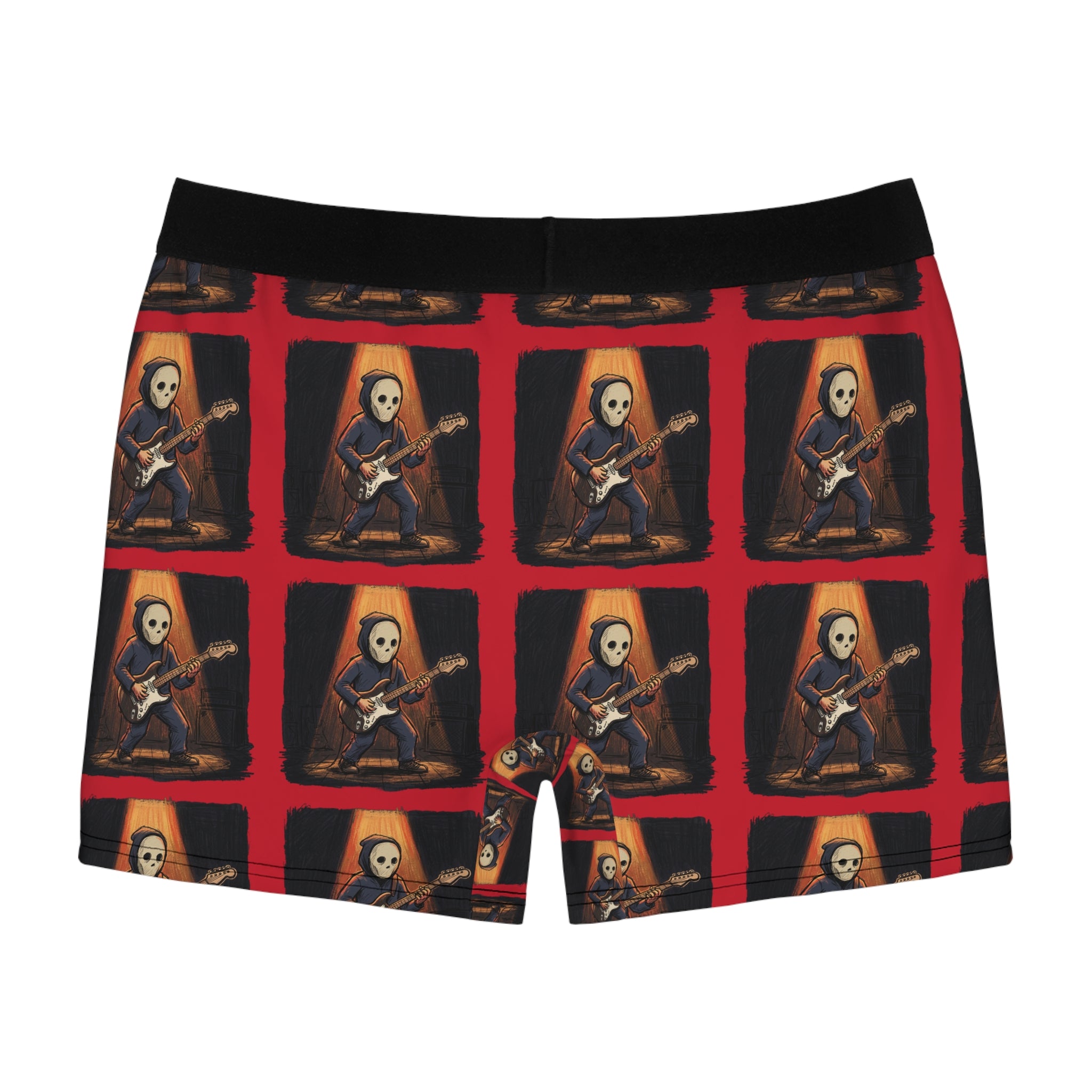 Skeleton Guitarist Boxer Briefs — Rock Halloween AOP Men's Underwear