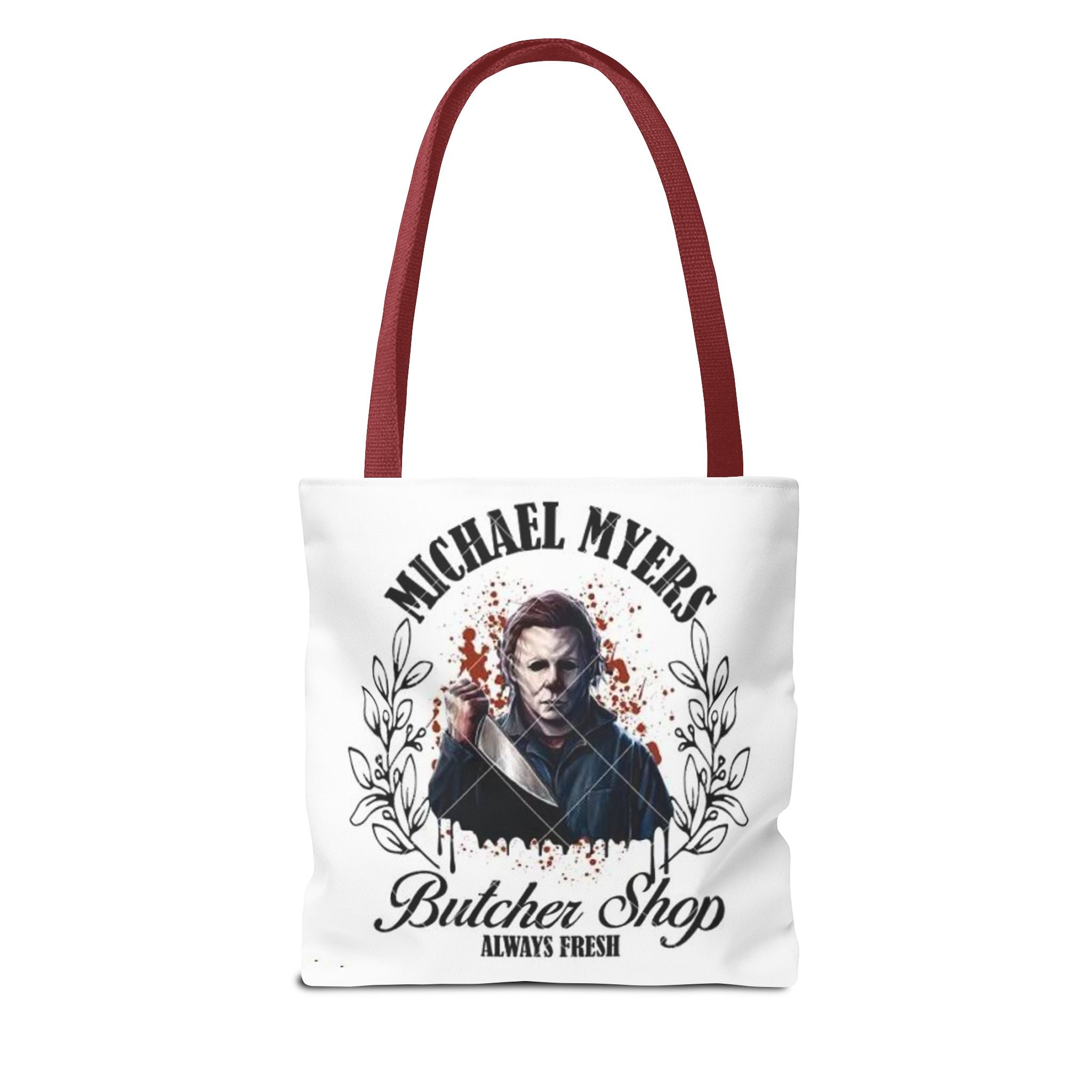 Horror Butcher Shop Tote Bag — Vintage Killer Design "Butcher Shop Always Fresh"