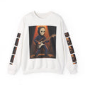 Guitar Skull Crewneck Sweatshirt — Rock Music Skeleton Graphic Pullover