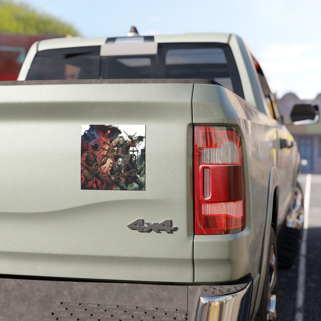 Car Magnet — Horror Masked Rock Band Illustration