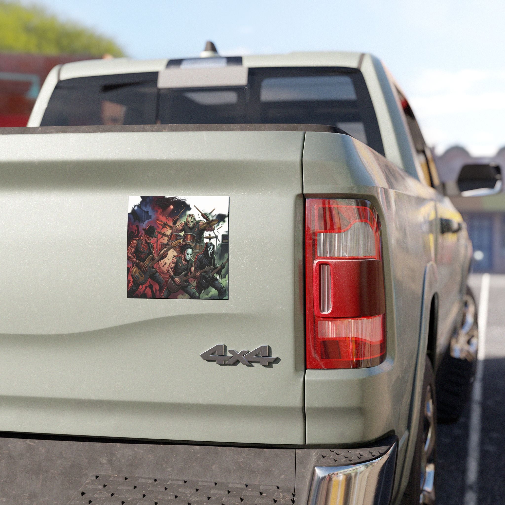 Car Magnet — Horror Masked Rock Band Illustration