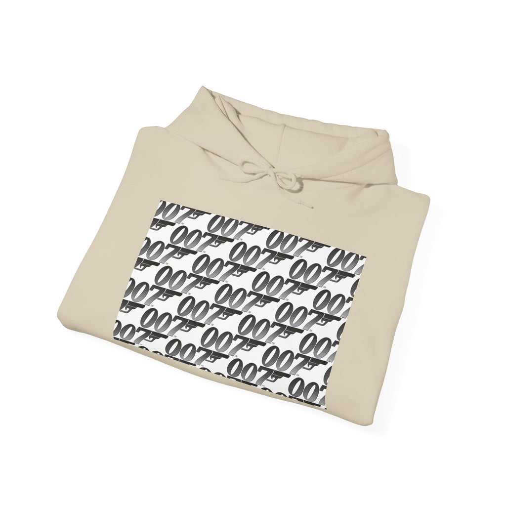Hoodie — Retro Script Repeat Logo Pullover