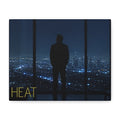 Heat Matte Canvas Wall Art – Silhouette Cityscape Night Scene