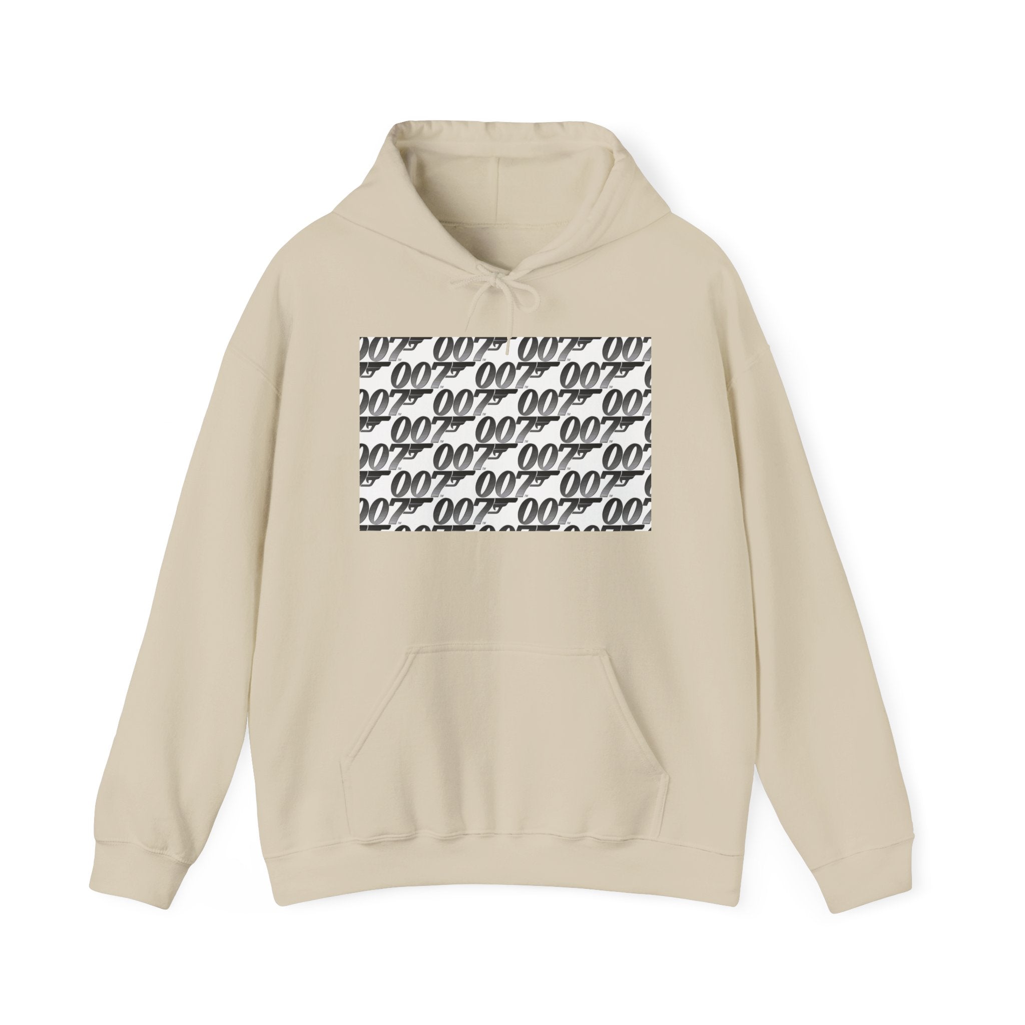 Hoodie — Retro Script Repeat Logo Pullover