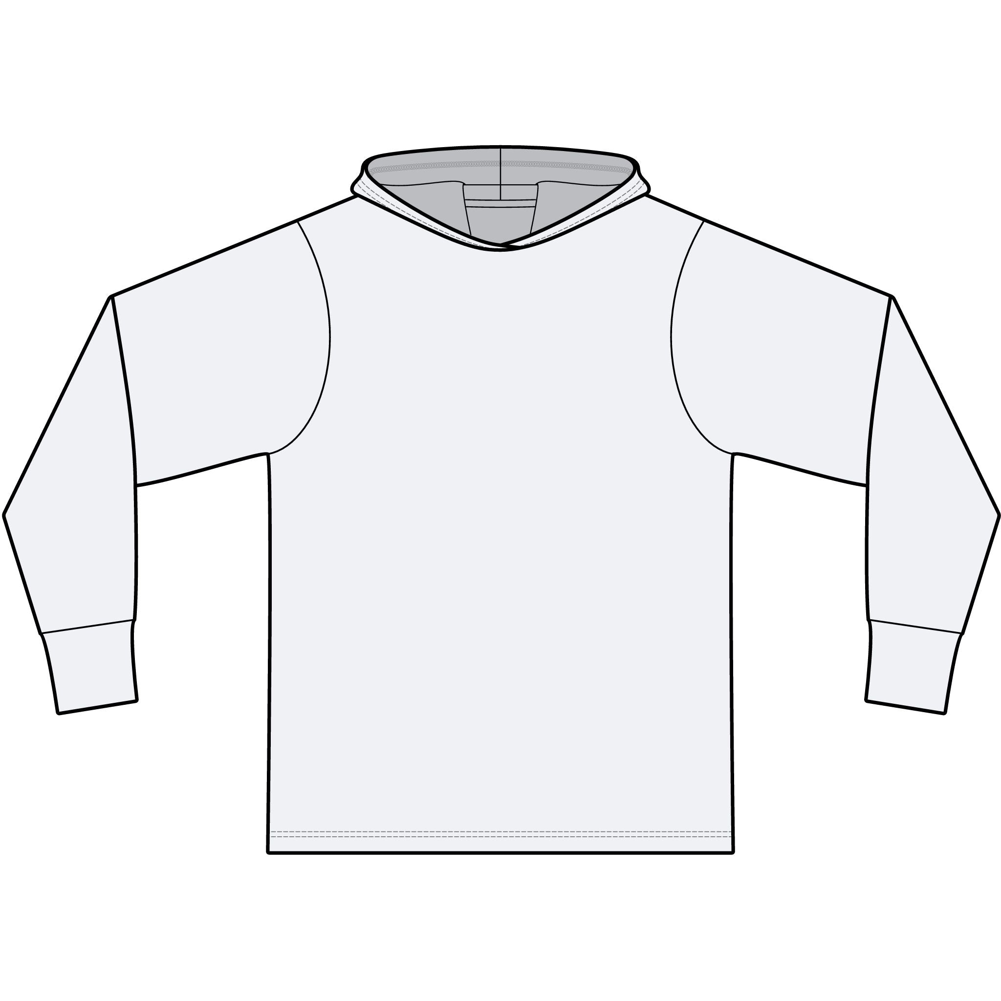 Unisex Cotton Long Sleeve Hooded T-Shirt