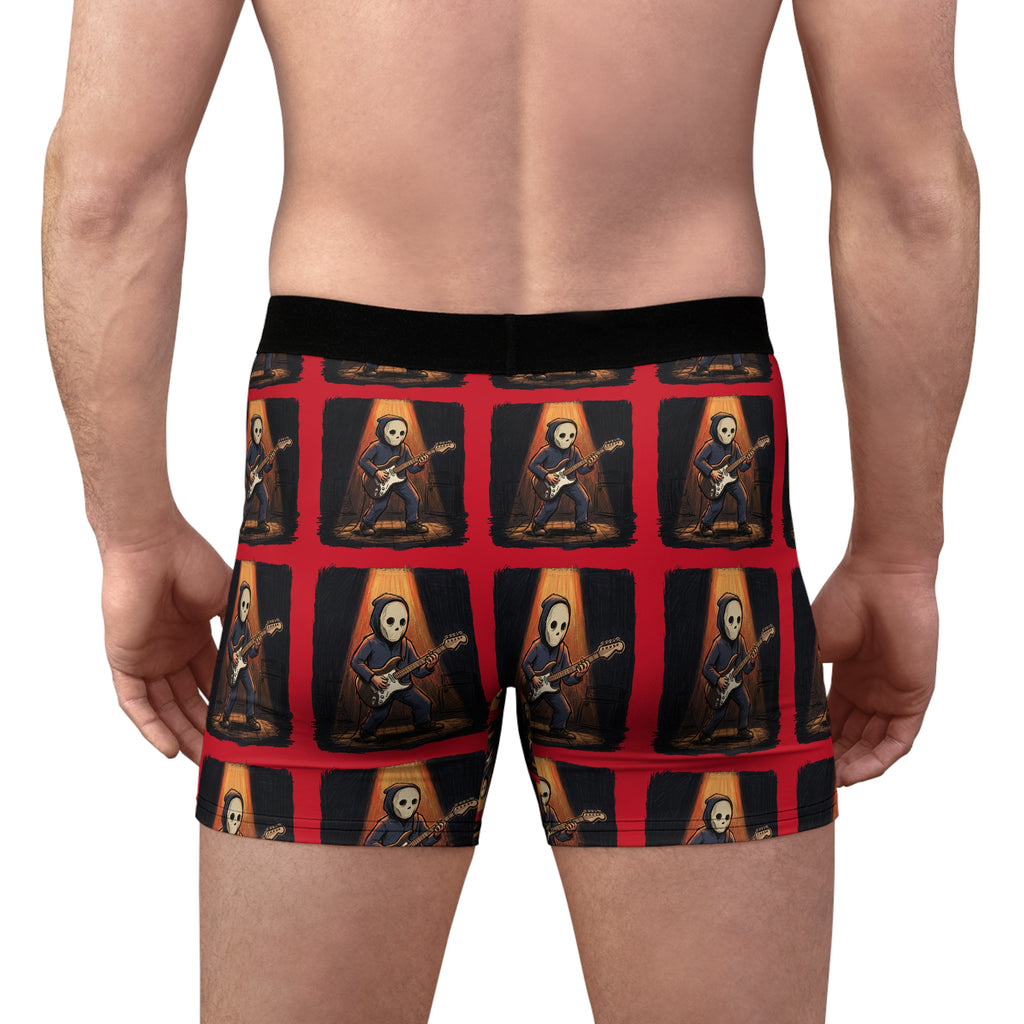 Skeleton Guitarist Boxer Briefs — Rock Halloween AOP Men's Underwear