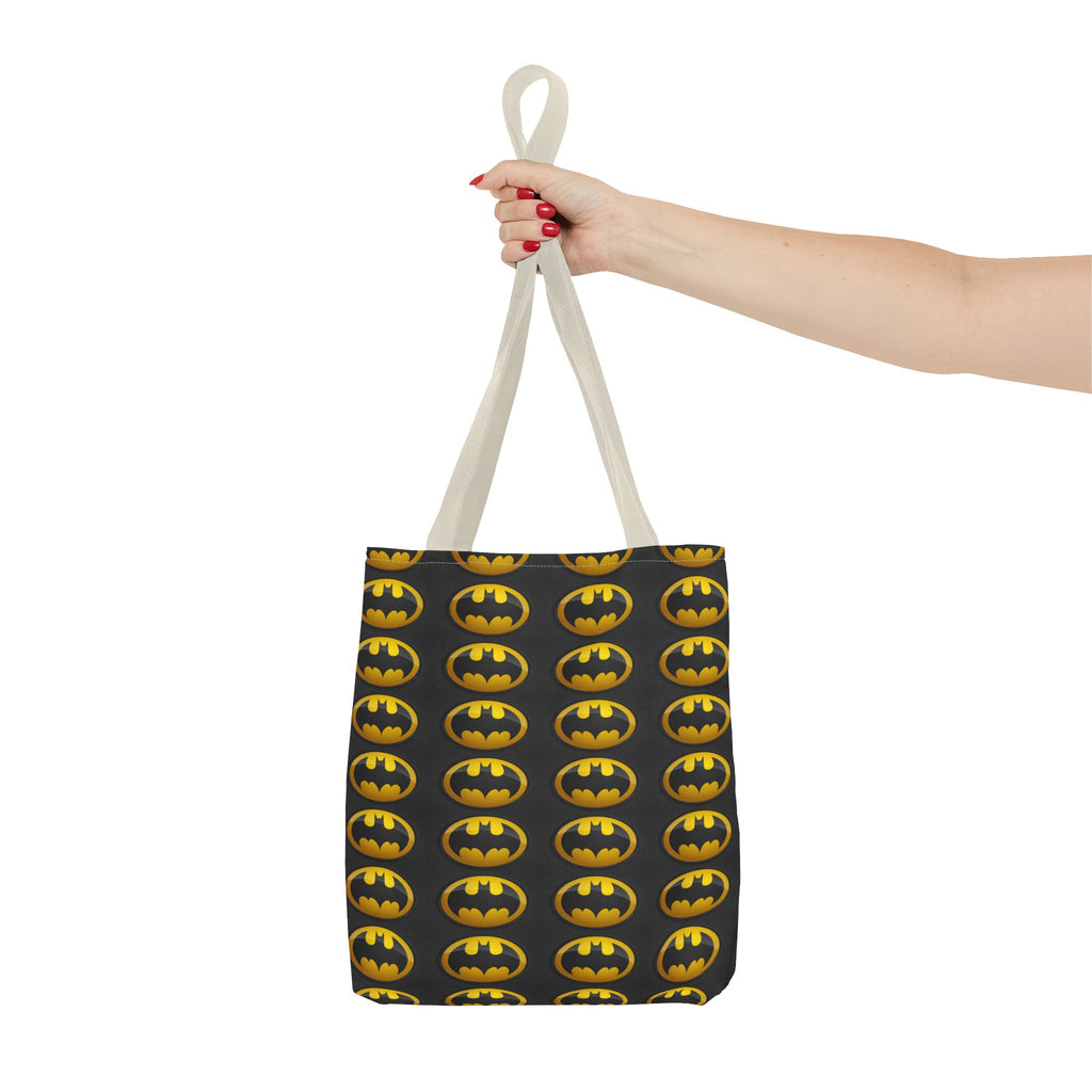 Batman Pattern Tote Bag — All-Over Print Superhero Shopper