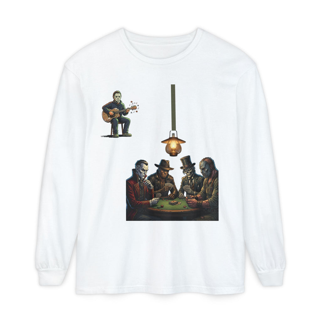 Horror Icons Poker Night Long Sleeve Tee