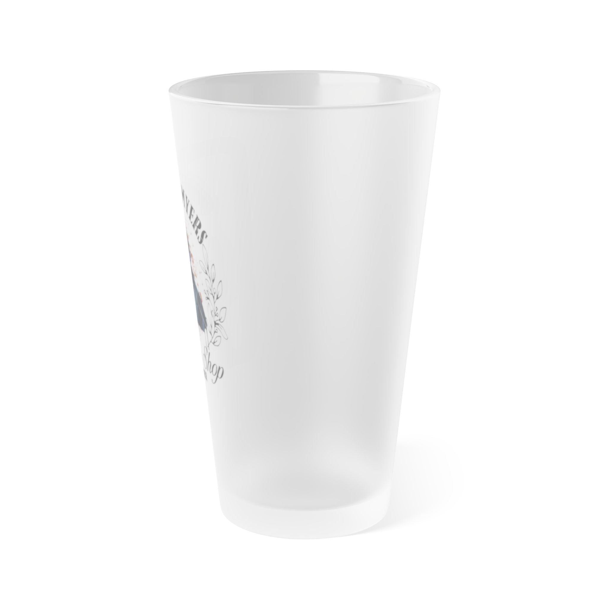 Frosted Pint Glass — Vintage Horror Movie Design, 16 oz
