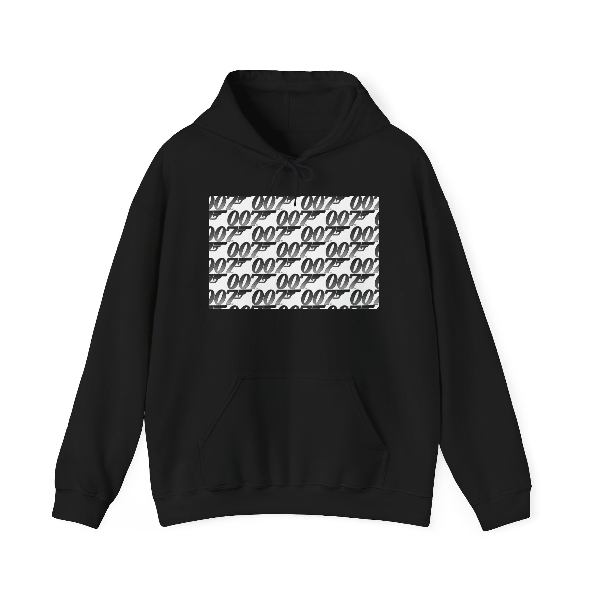 Hoodie — Retro Script Repeat Logo Pullover