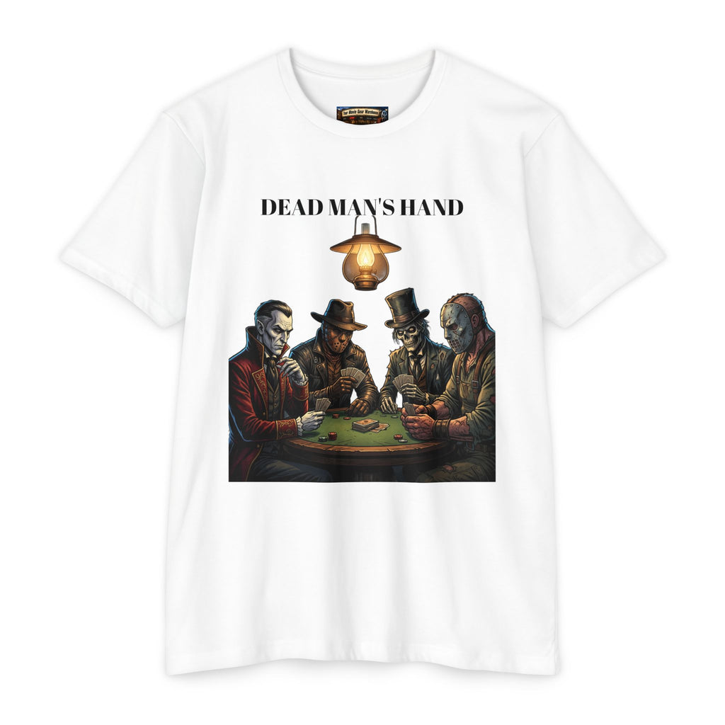 Dead Man’s Hand T-Shirt — Gothic Poker Night Graphic Tee
