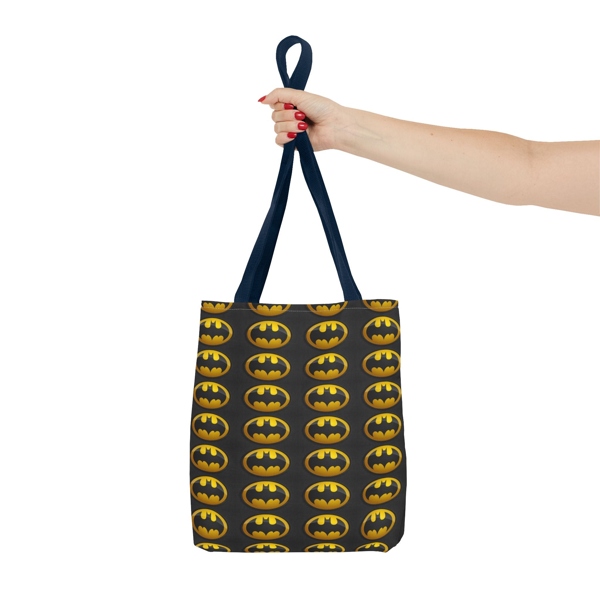 Batman Pattern Tote Bag — All-Over Print Superhero Shopper