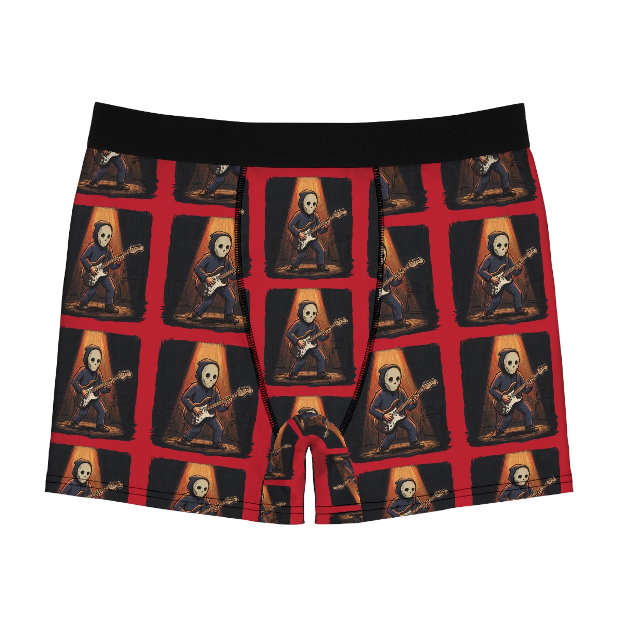 Skeleton Guitarist Boxer Briefs — Rock Halloween AOP Men's Underwear