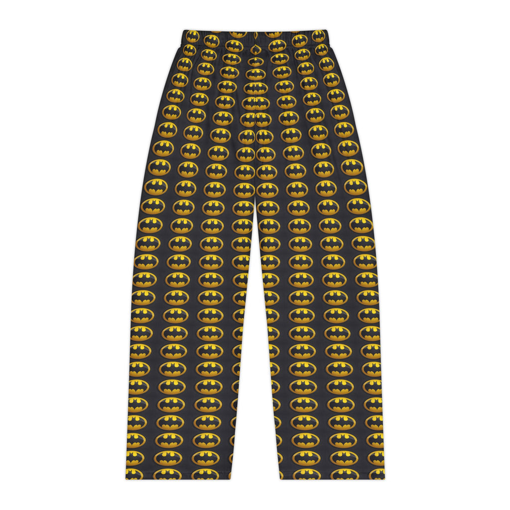 Batman Logo Women's Pajama Pants — All-Over Print Cotton Lounge Sleepwear