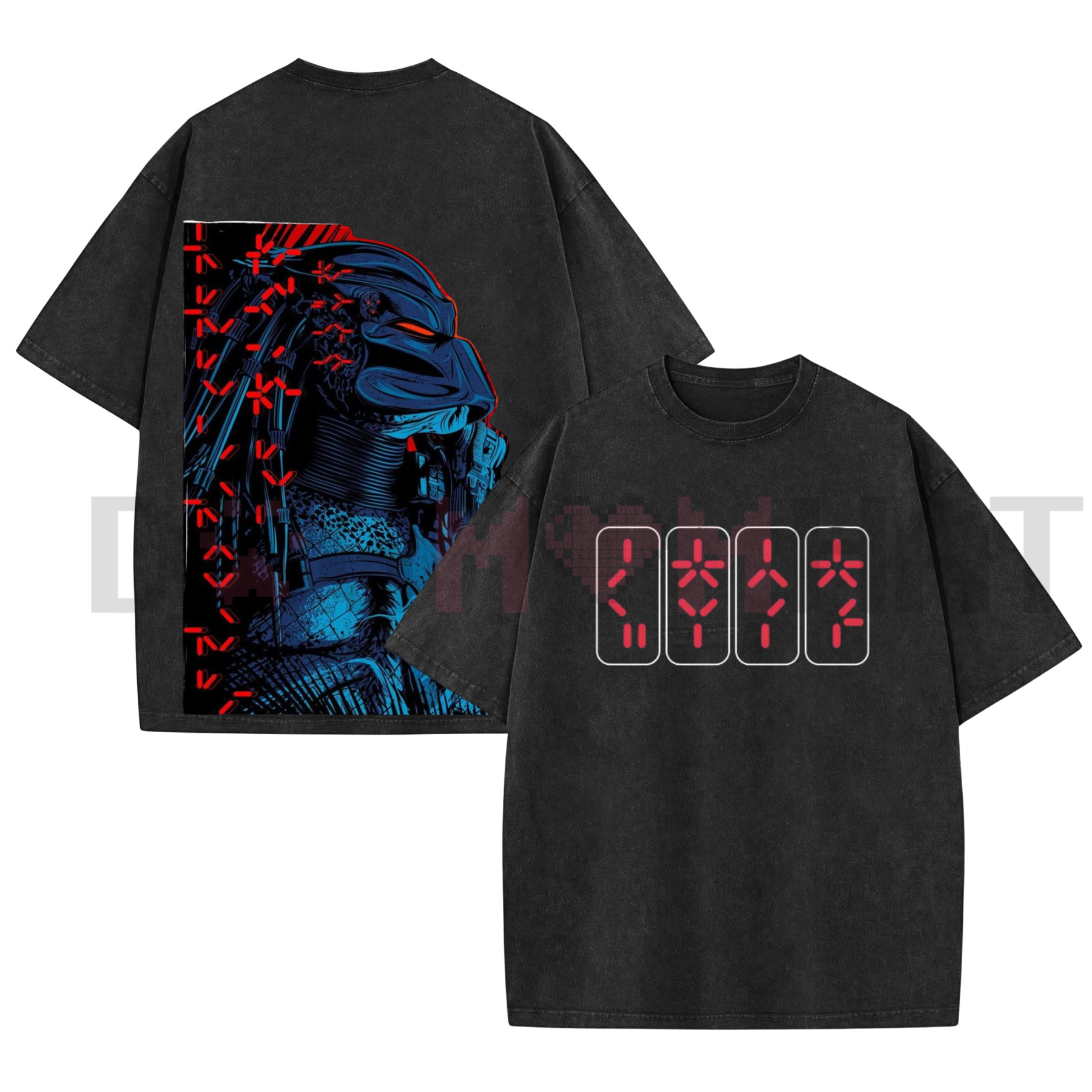 "The Predator" Classic Horror Movie Washed Tee – Vintage 1987 Sci-Fi Graphic Shirt
