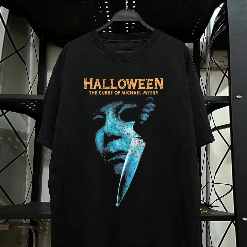Halloween The Curse Of Michael Myers Vintage Black T-Shirt