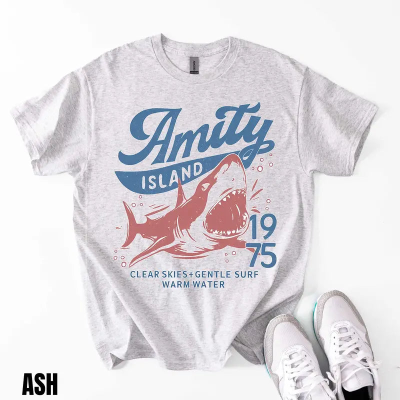 Jaws Amity Island 1975 Unisex Tee – Retro Movie Inspired T-Shirt