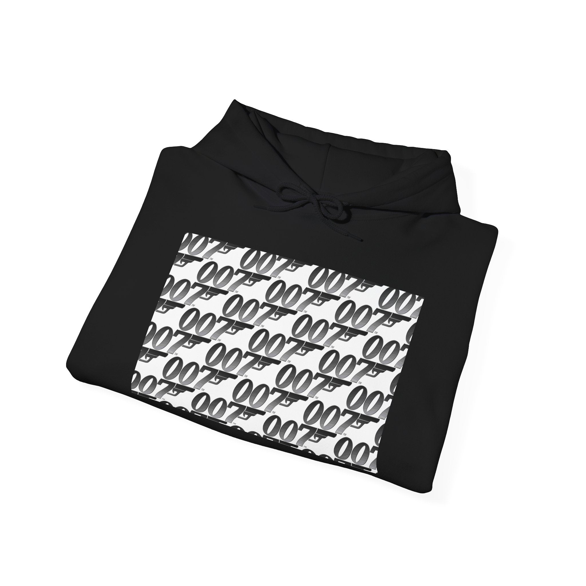Hoodie — Retro Script Repeat Logo Pullover