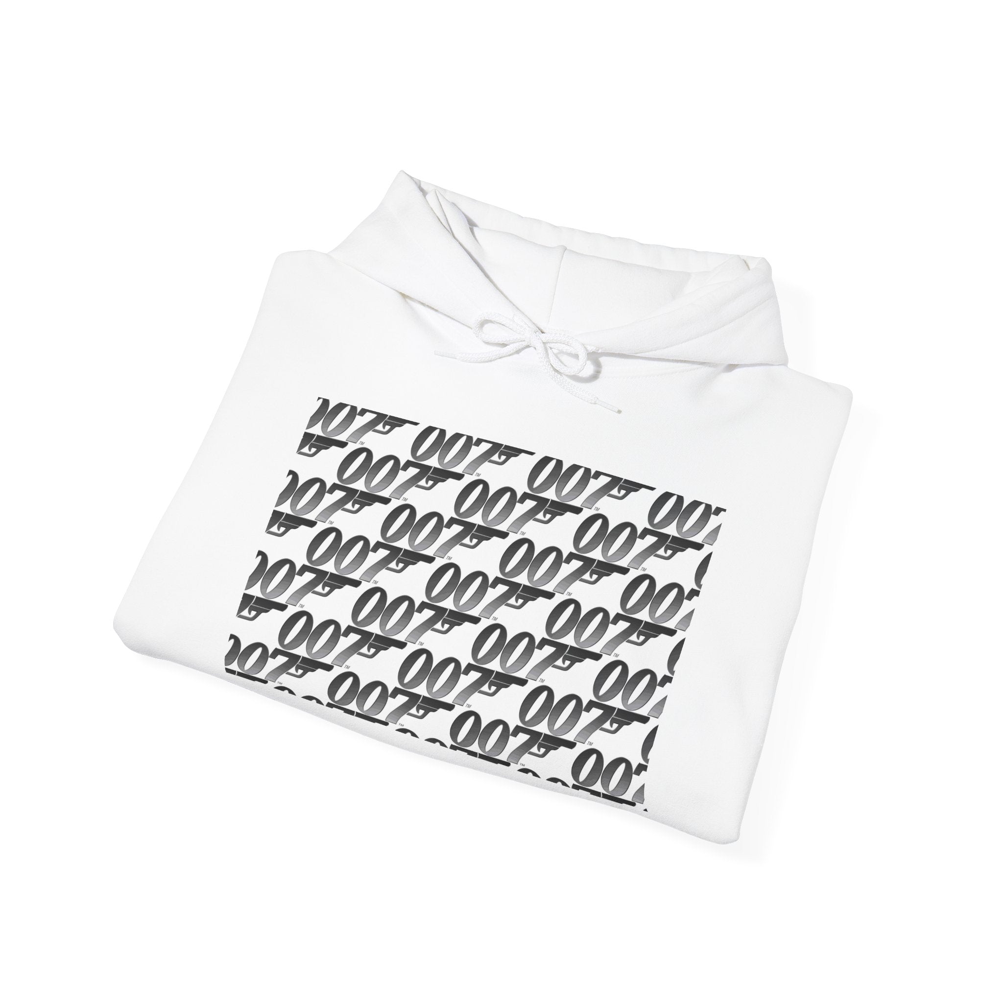 Hoodie — Retro Script Repeat Logo Pullover