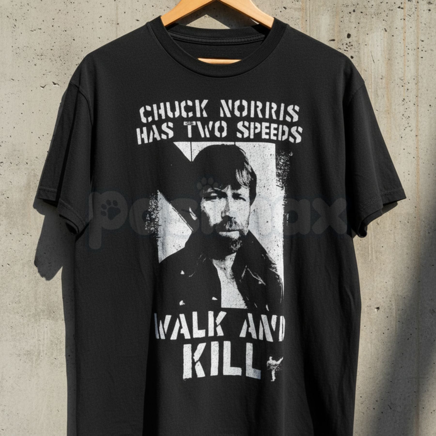 Chuck Norris "Two Speeds" Funny T-Shirt – Walker Texas Ranger Martial Arts Graphic Tee, Premium 100% Cotton Action Movie Humor Top, Soft Lived-In Heavyweight Sarcastic Men's Shirt, Made in USA