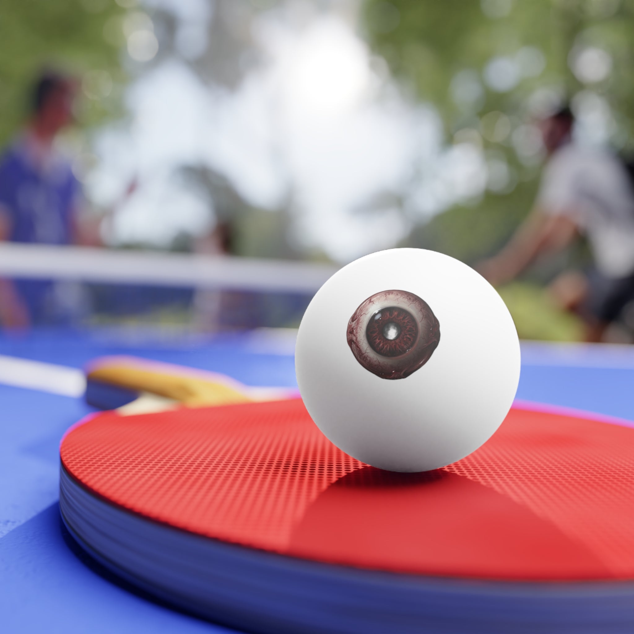 Eyeball Ping Pong Balls – Set of 6 Novelty Table Tennis Balls (Horror/Spooky Theme)