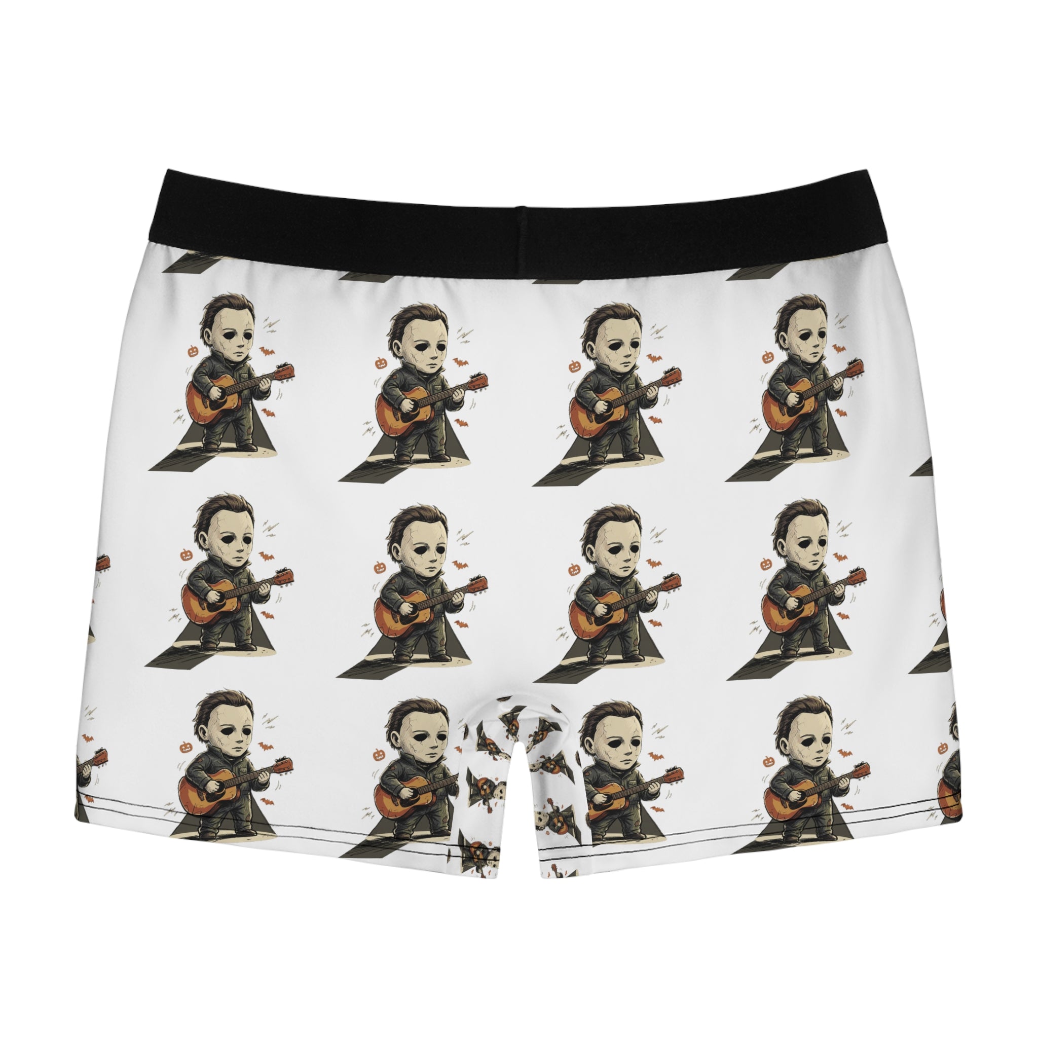 Halloween Michael Myers Guitar Boxer Briefs — Novelty Horror Character All-Over Print