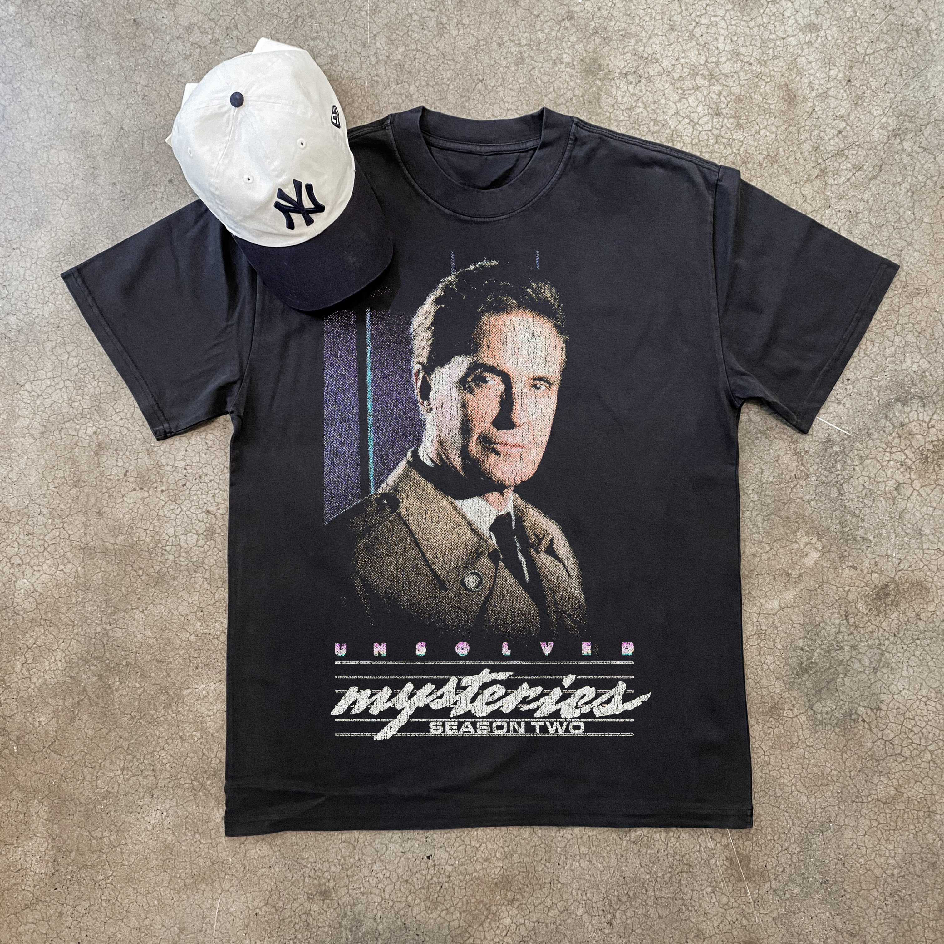 89 Unsolved Mysteries Season 2 Promo Black T-Shirt