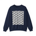 Crewneck Sweatshirt — Repeating '007' Retro Pattern Graphic