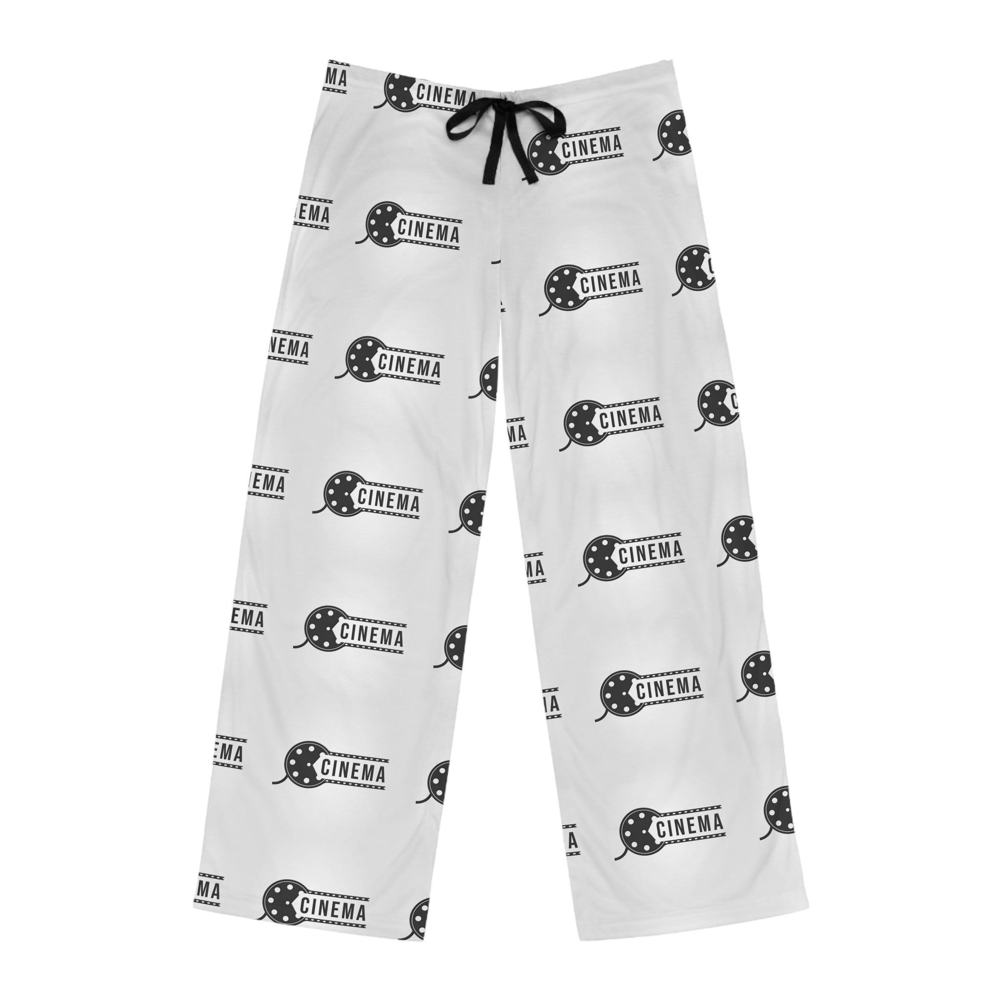 Cinema Film Reel Men’s Pajama Pants — Black & White Movie Night Lounge Pants