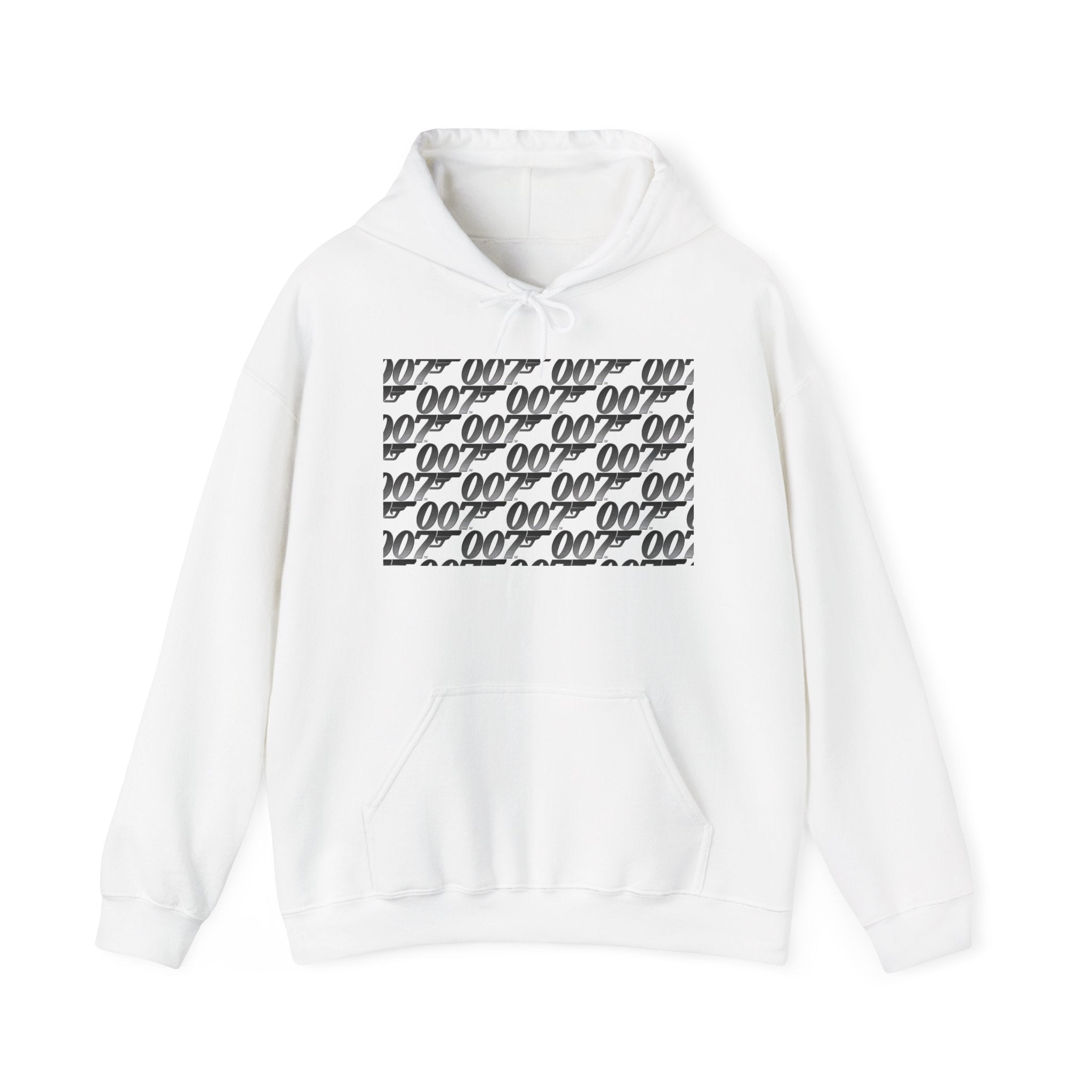 Hoodie — Retro Script Repeat Logo Pullover