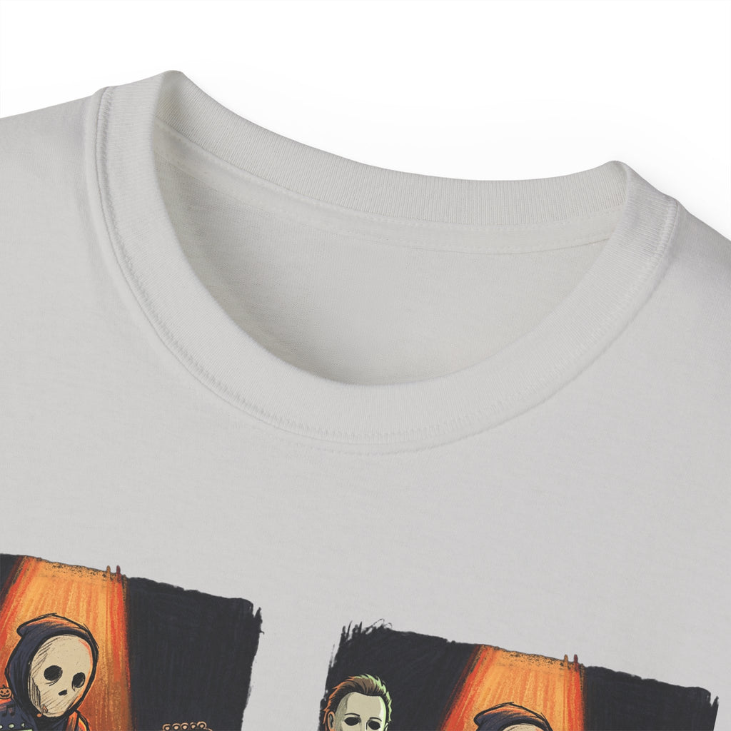 Skeleton Guitar Quartet T‑Shirt — Retro Vintage Horror Band Tee