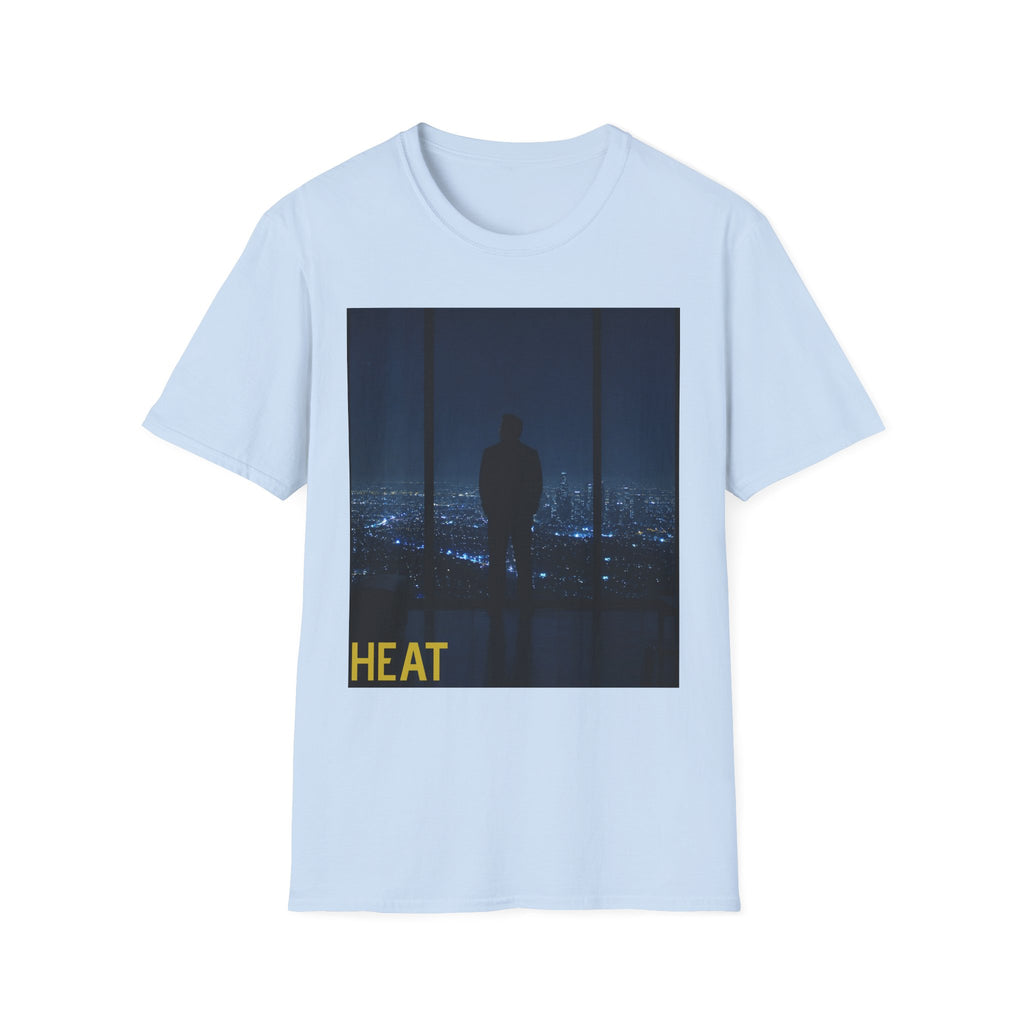 Night Window T-Shirt — Silhouette Over Cityscape Graphic Tee