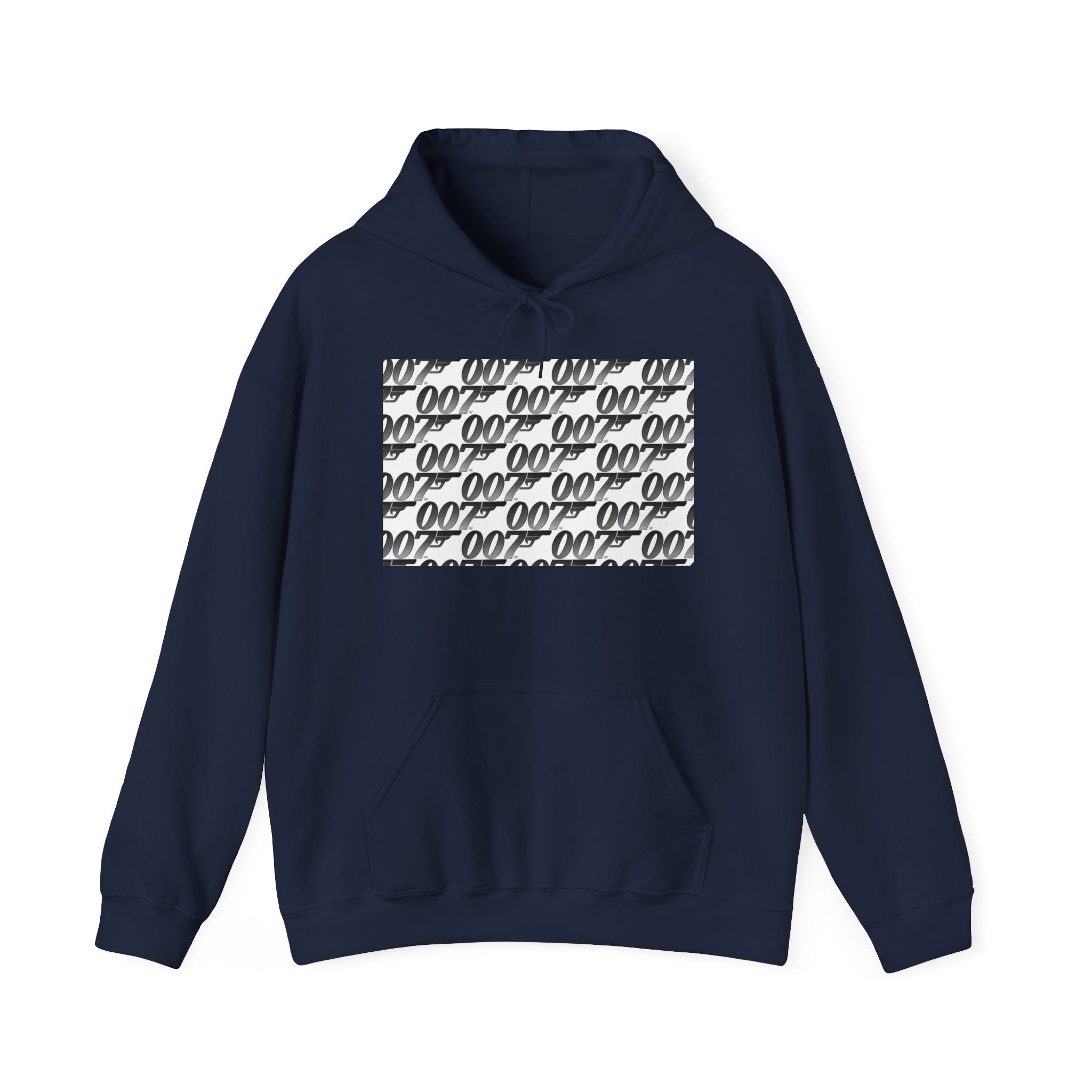 Hoodie — Retro Script Repeat Logo Pullover
