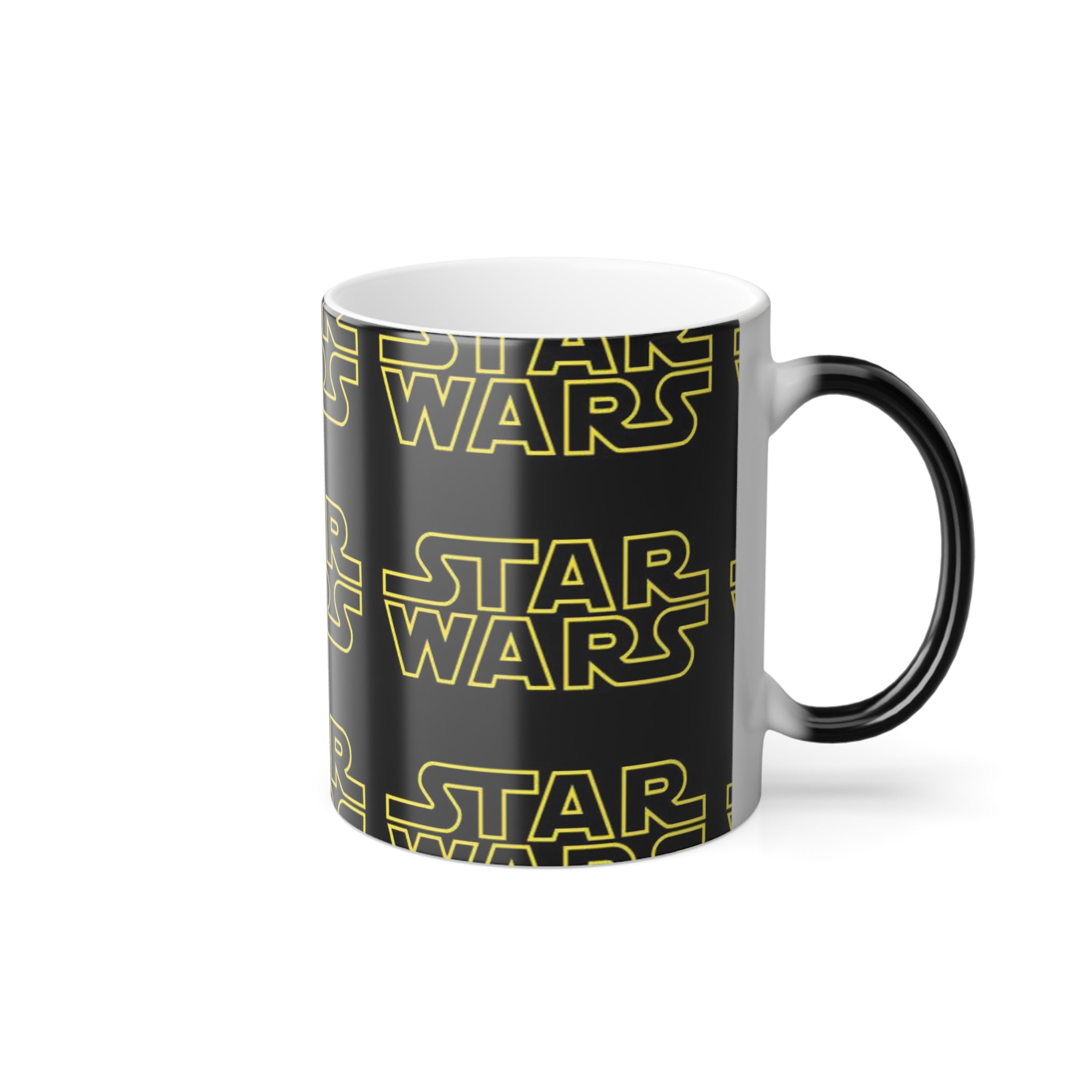 Color-Changing 11oz Mug — Repeating Star Logo Pattern