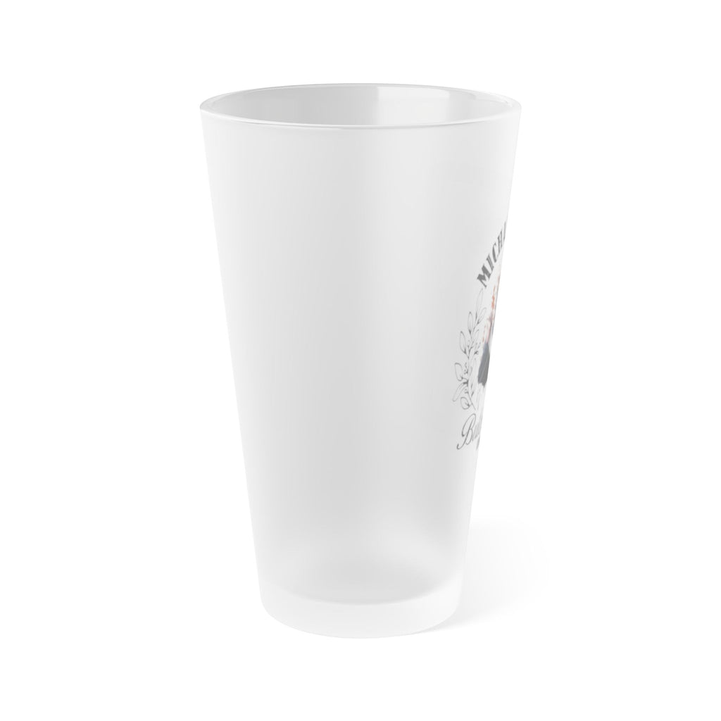 Frosted Pint Glass — Vintage Horror Movie Design, 16 oz