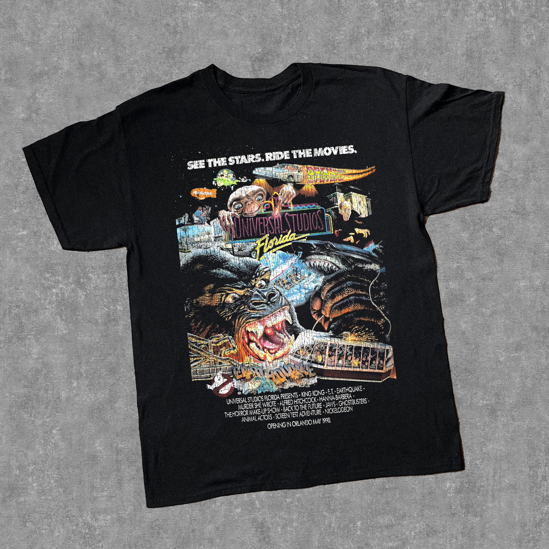89 Universal Studios Florida Vintage Black T-Shirt