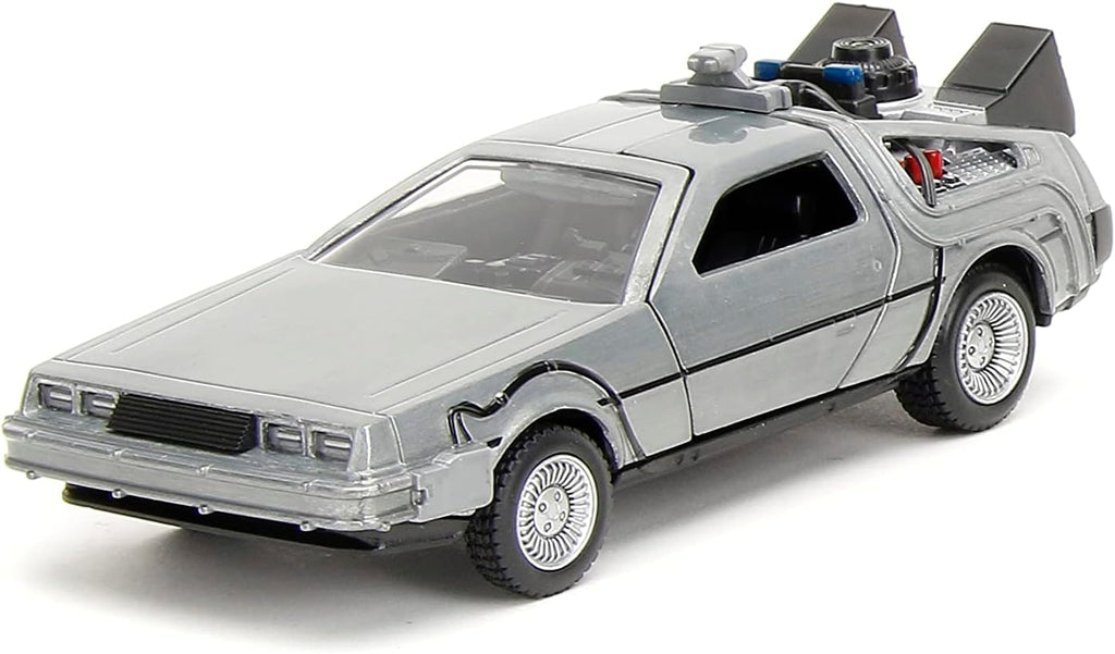 Back to the Future Hollywood Rides 1:32 scale DeLorean Time Machine 3-Pack