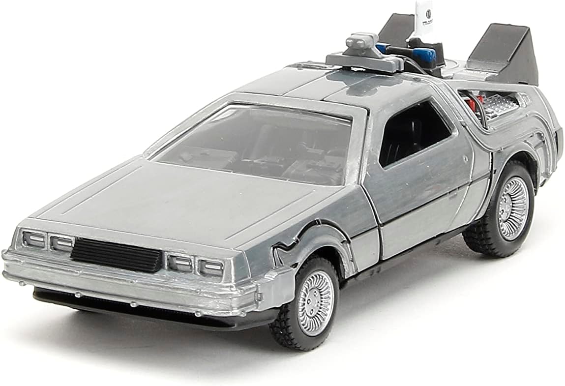 Back to the Future Hollywood Rides 1:32 scale DeLorean Time Machine 3-Pack