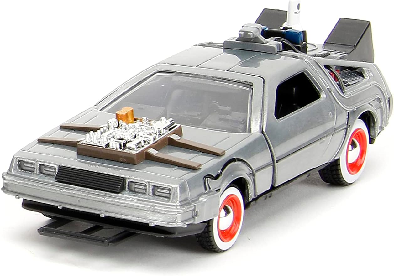 Back to the Future Hollywood Rides 1:32 scale DeLorean Time Machine 3-Pack