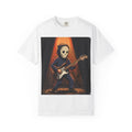 Guitar-Playing Skull Tee — Rocker Skeleton Graphic T-Shirt
