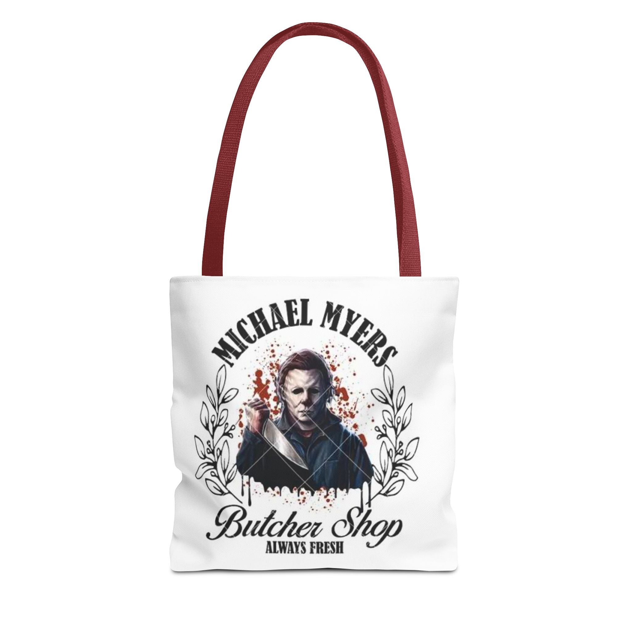 Horror Butcher Shop Tote Bag — Vintage Killer Design "Butcher Shop Always Fresh"