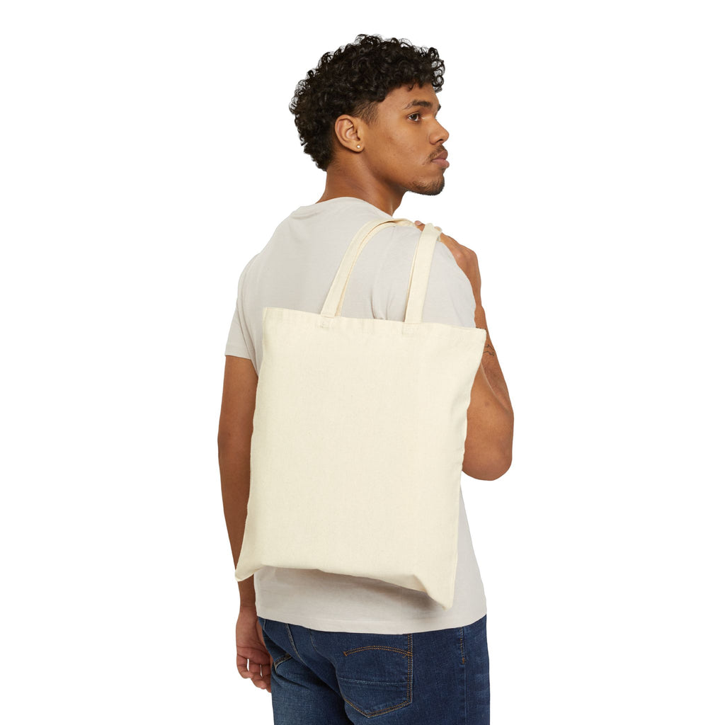 Tote Bag — Retro Script Pattern Repeating '000' Cotton Canvas Tote