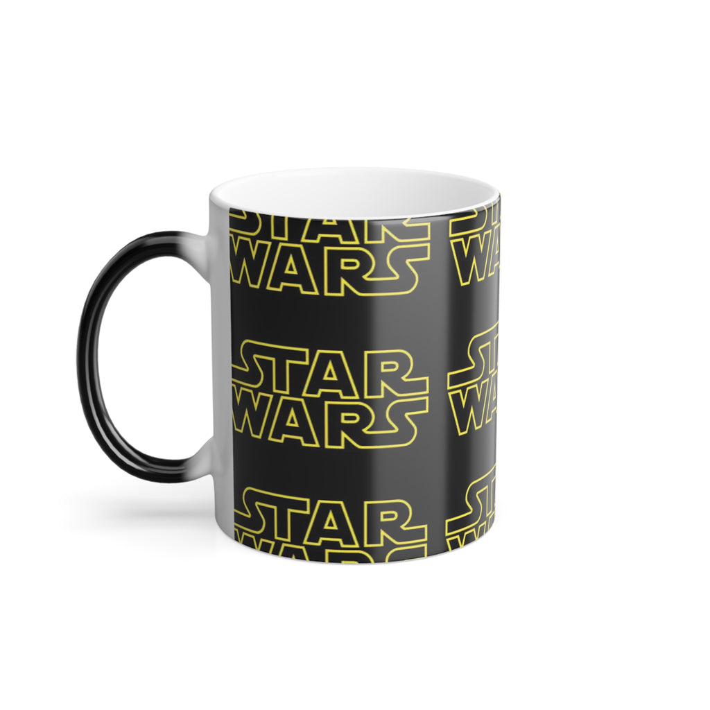 Color-Changing 11oz Mug — Repeating Star Logo Pattern