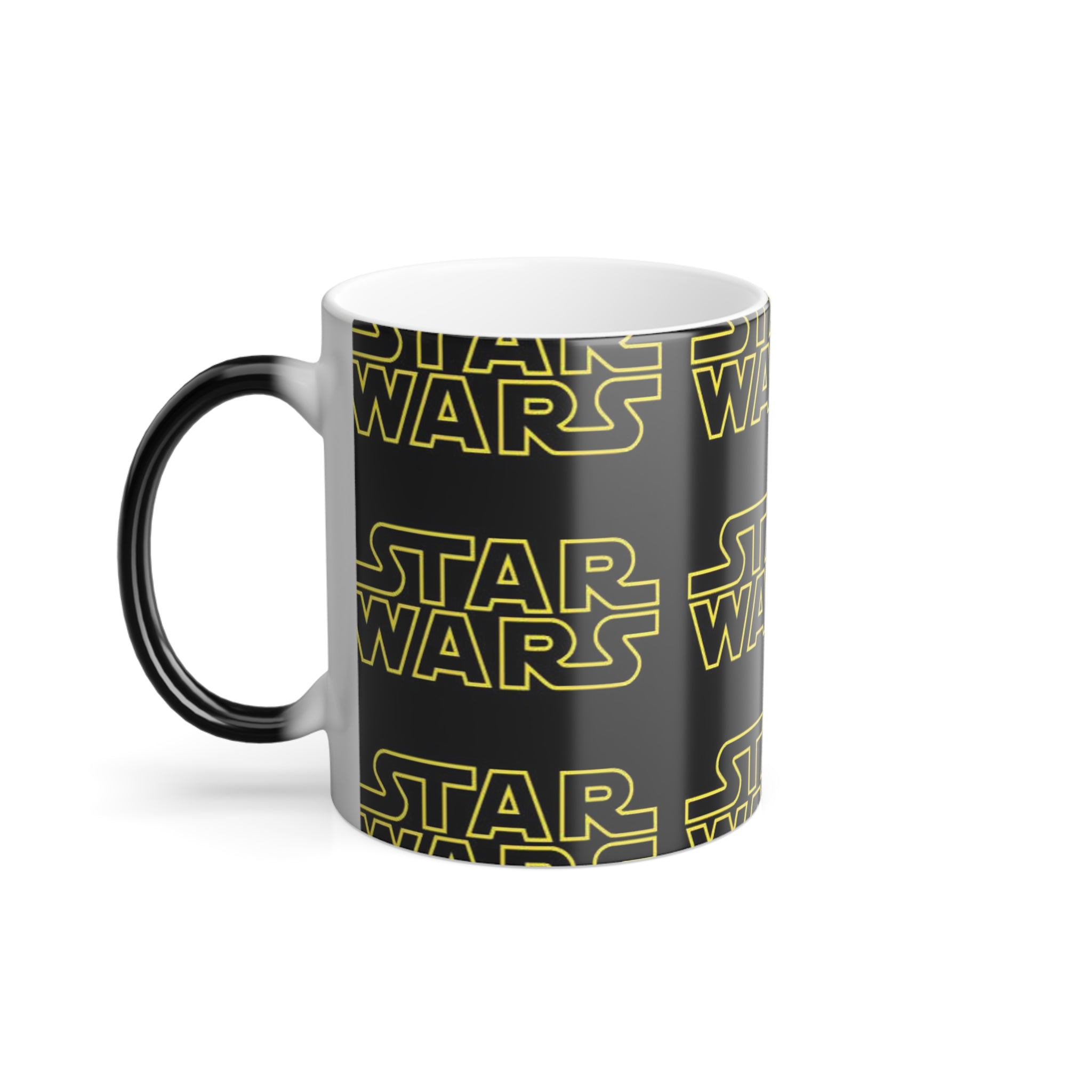 Color-Changing 11oz Mug — Repeating Star Logo Pattern