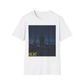Night Window T-Shirt — Silhouette Over Cityscape Graphic Tee