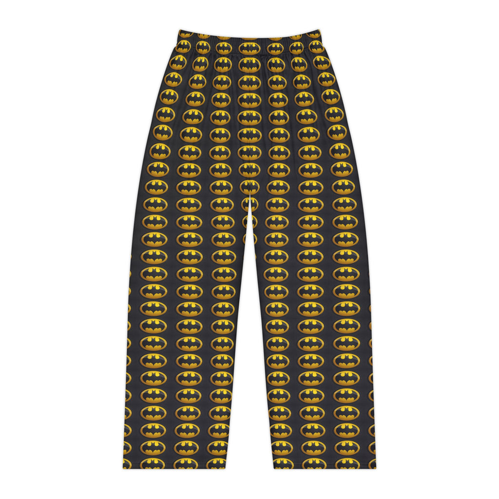 Batman Logo Women's Pajama Pants — All-Over Print Cotton Lounge Sleepwear