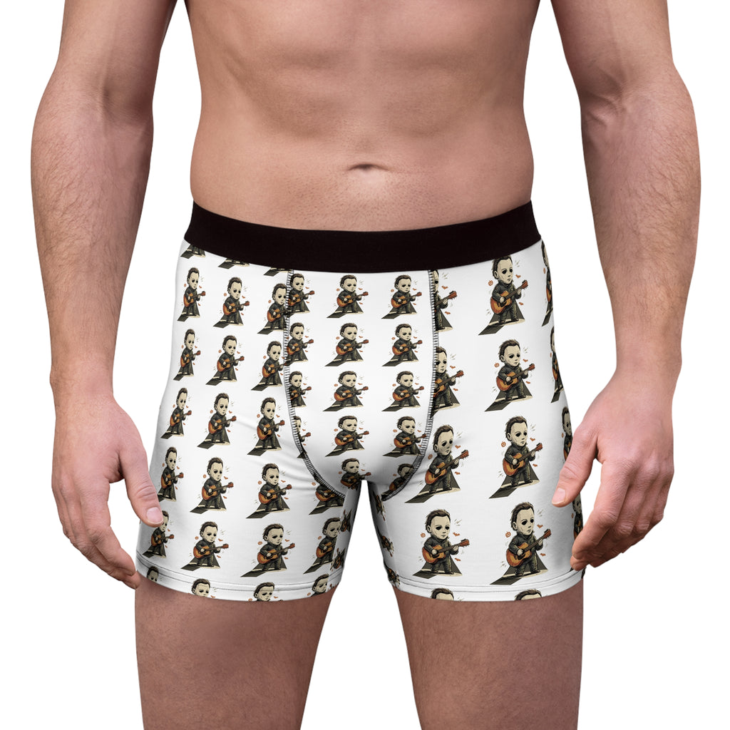 Halloween Michael Myers Guitar Boxer Briefs — Novelty Horror Character All-Over Print
