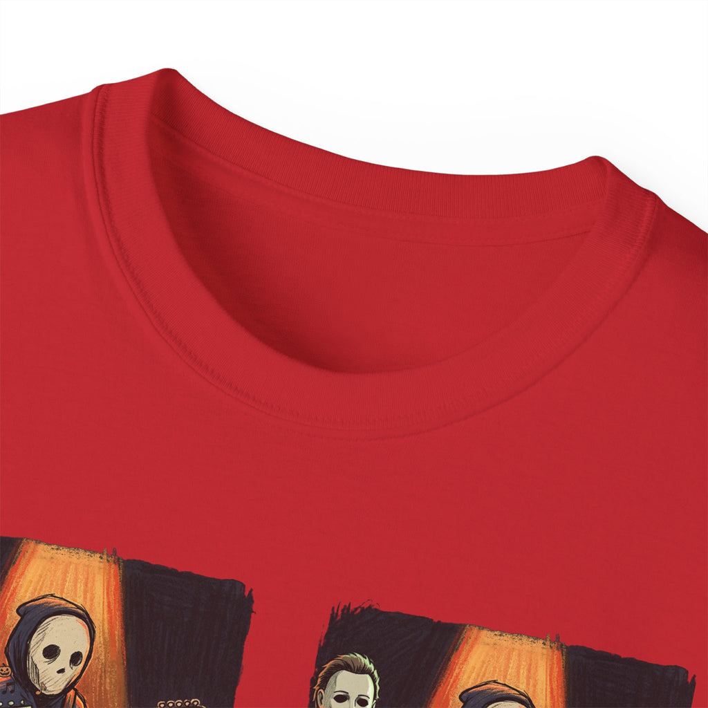 Skeleton Guitar Quartet T‑Shirt — Retro Vintage Horror Band Tee
